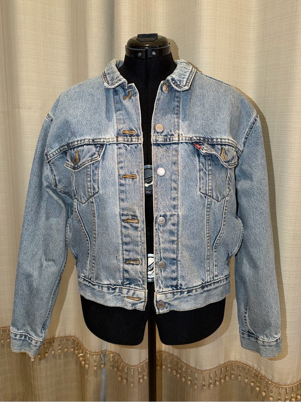 Awesome VTG 1996 Levi’s Type III Trucker Jacket Women's Large 77593 Indigo Denim